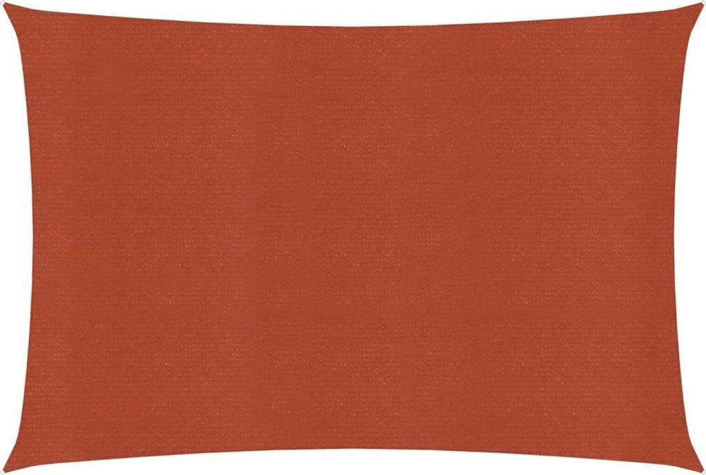 Sonnensegel 160 g/m² Rechteckig Terrakottarot 3,5x4,5 m HDPE
