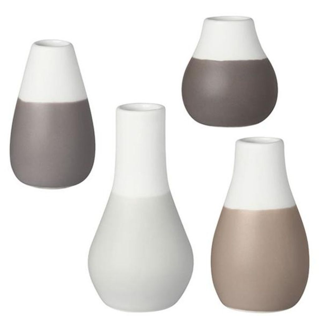 Räder Mini Pastellvasen 4er Set grau D.4cm, H.4,5-8cm Zdjęcie produktu 