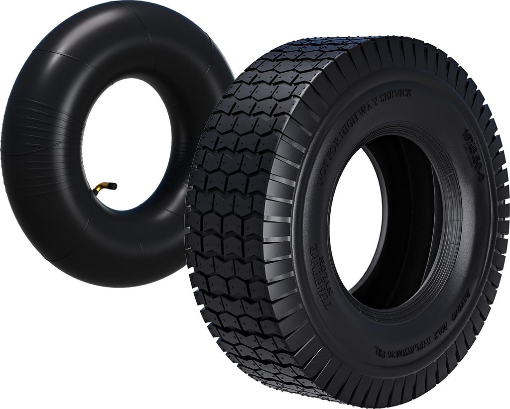 Wiltec Pneu 16x6.50-8 et Chambre à air – Valve coudée – 420 Image du produit 