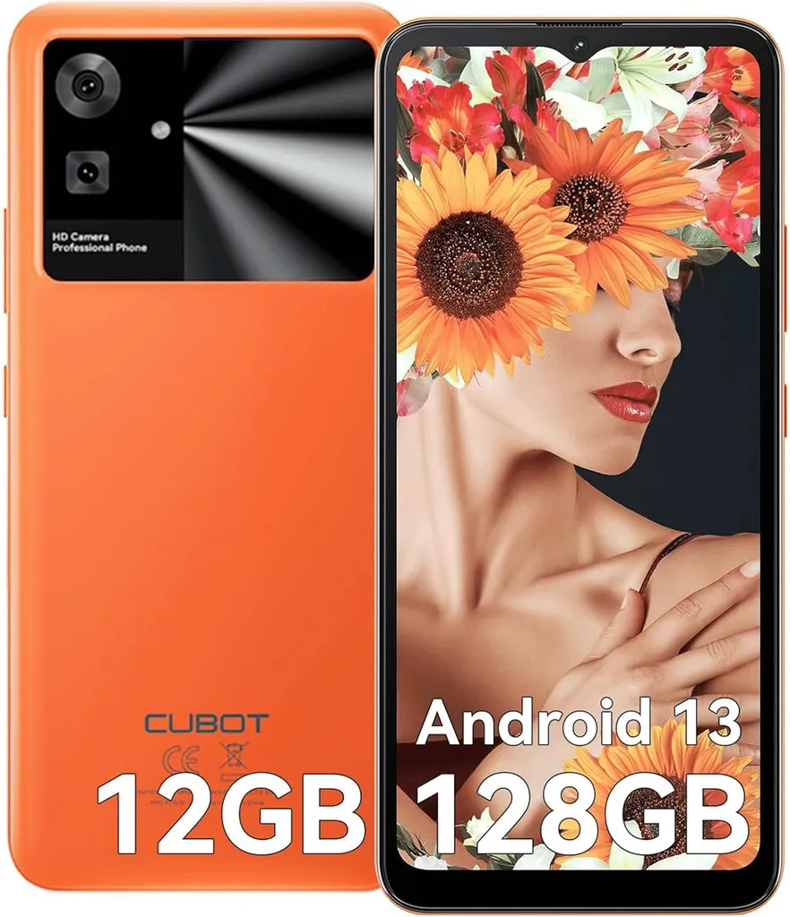 Smartphone CUBOT Note 21 Orange 128Go Android 13 Écran 90Hz Fluide