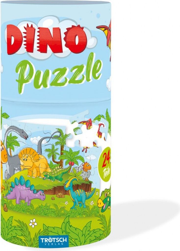 TRÖTSCH Puzzle Dinosaurier 24 Puzzleteile in Rolle Dinos