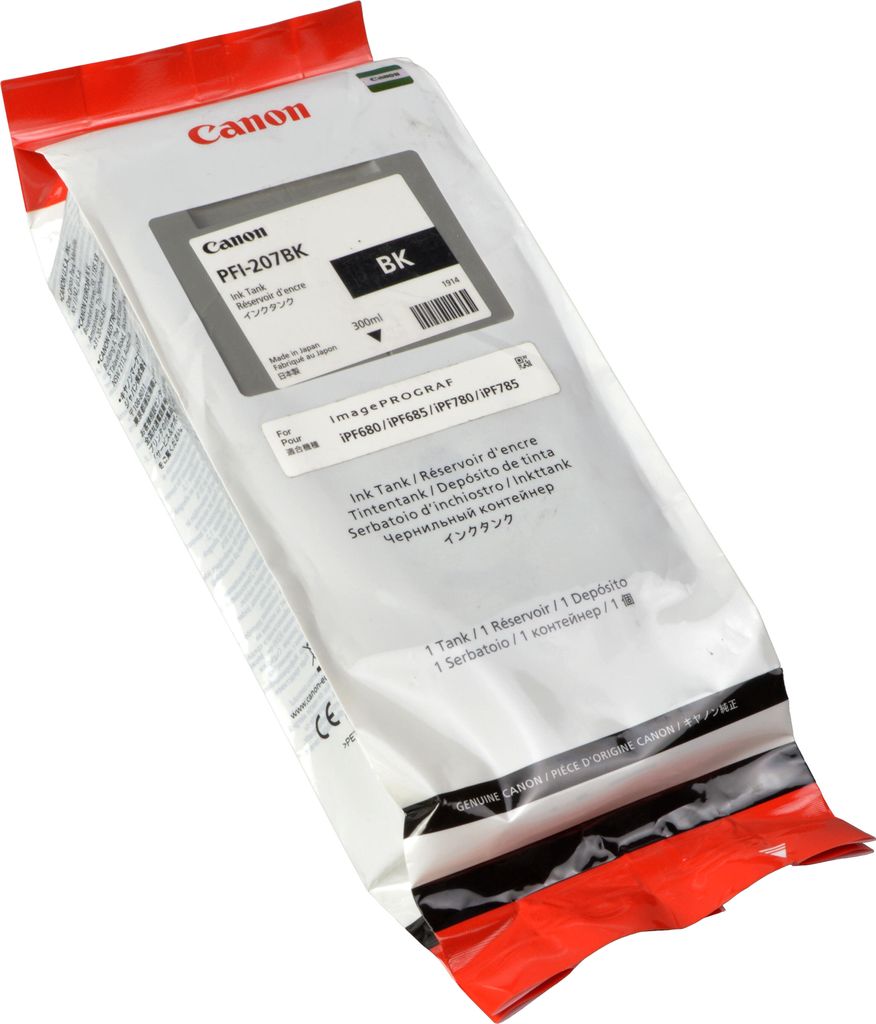 Canon PFI-207 BK, Schwarz, Tinte auf Pigmentbasis, 1 Produktbild 