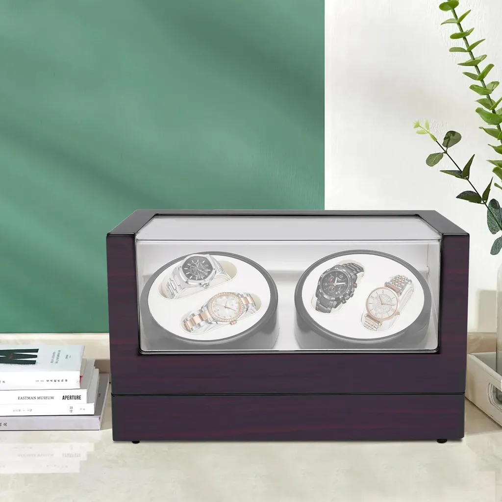 Boîte de Rangement Watch Winder pour Montres de Collection en Cuir - 3