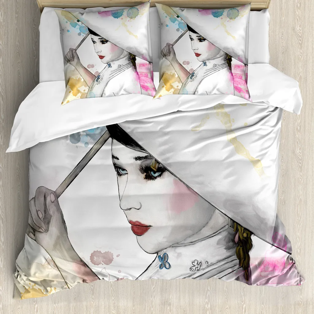 Copripiumino No-Stiro ABAKUHAUS Lady Splash 200x200 Multicolore