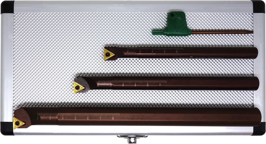 PAULIMOT Bohrstangen-Set 3-teilig mit Wendeplatten, 10, 12 und 16 mm