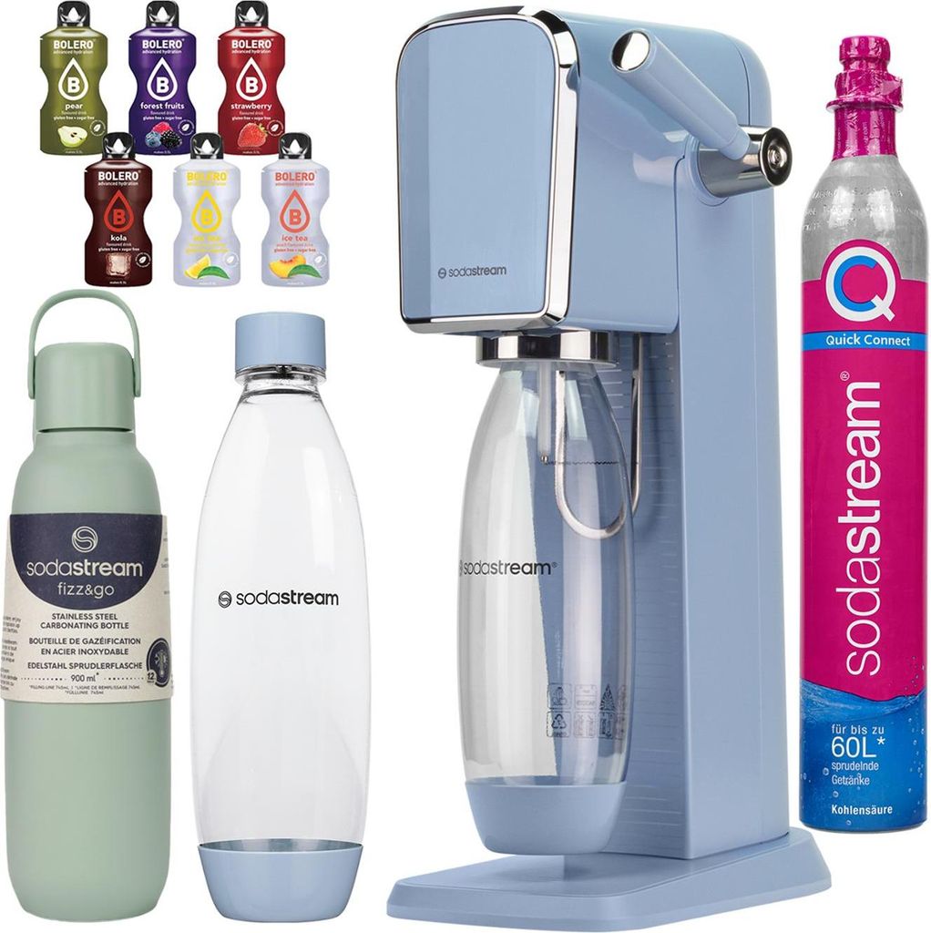 Sodastream Wassersprudler Art Blau + Thermosflasche Fizz&Go Produktbild 