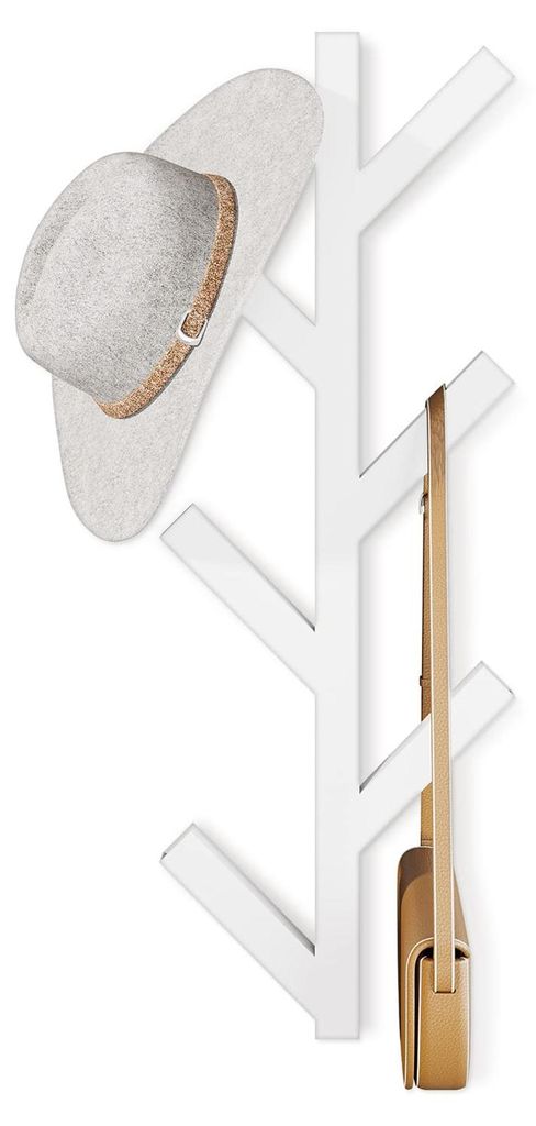Metall-Garderobenhaken, Wandhaken - 41 cm vertikale Garderobe mit 6 Haken, Garderobenhaken zum Aufhängen von Jacken, Mänteln, Hüten, Schals und ...