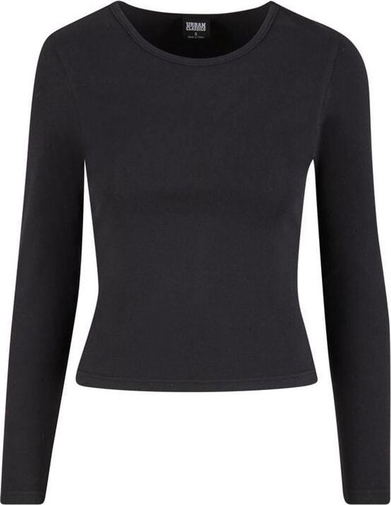 Urban Classics Langarmshirt Damen Ladies Heat Slim Slongsleeve schwarz L