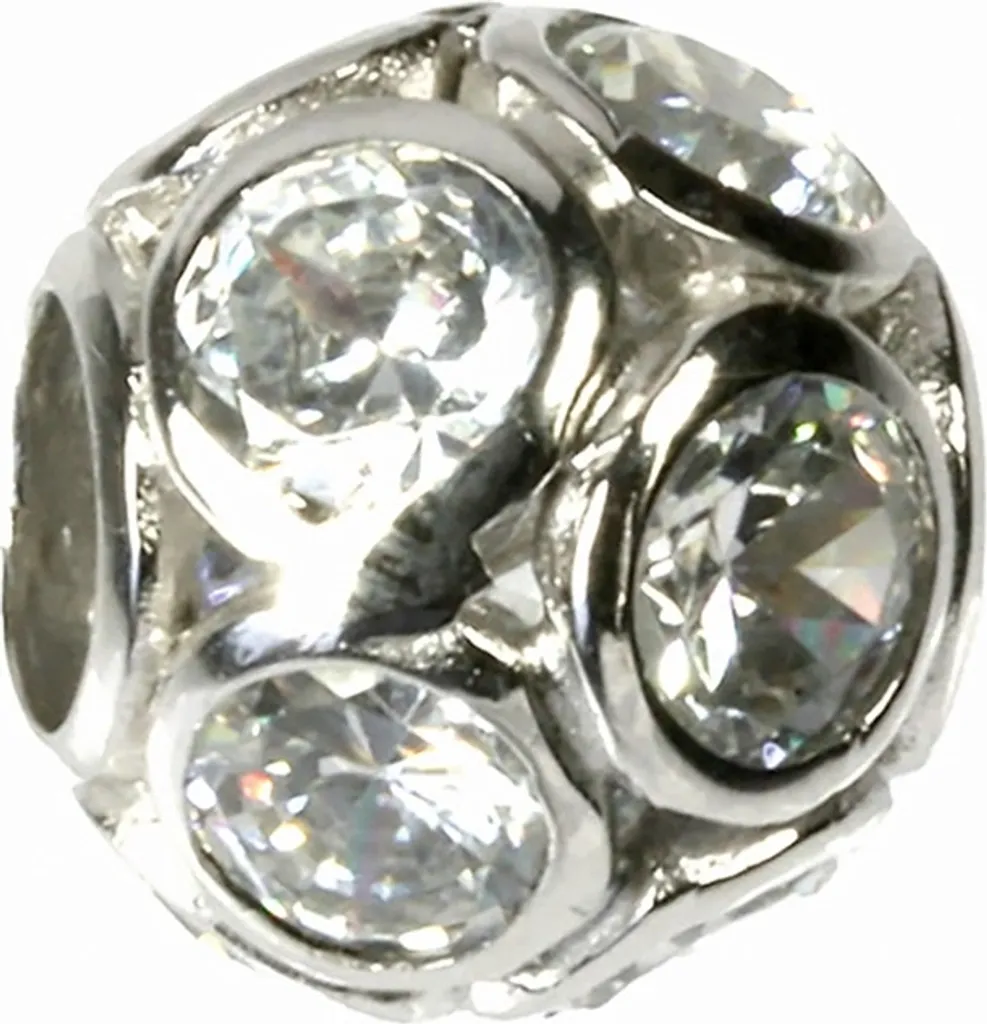 Charm Argent et Sphères Zirconia BBSCZP04C à l'Éclat Diamant Incomparable