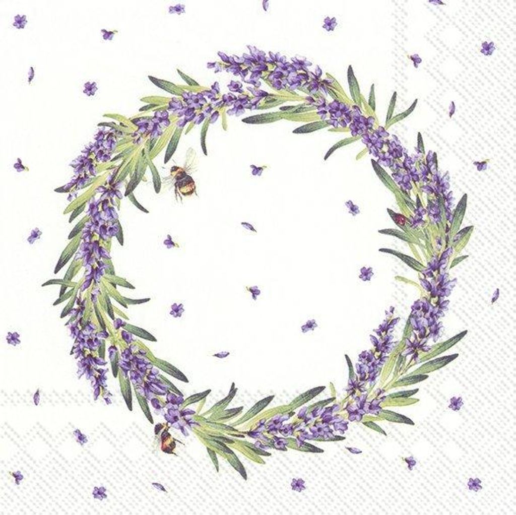 LAVENDER WREATH Lunch-Servietten L 845200