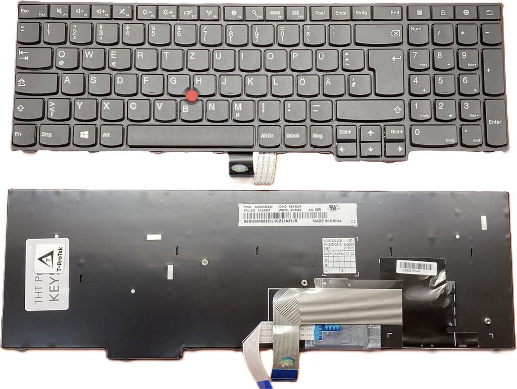 DEUTSCHE-Tastatur Keyboard kompatibel für Lenovo ThinkPad Edge E550 (20DF0054MH)
