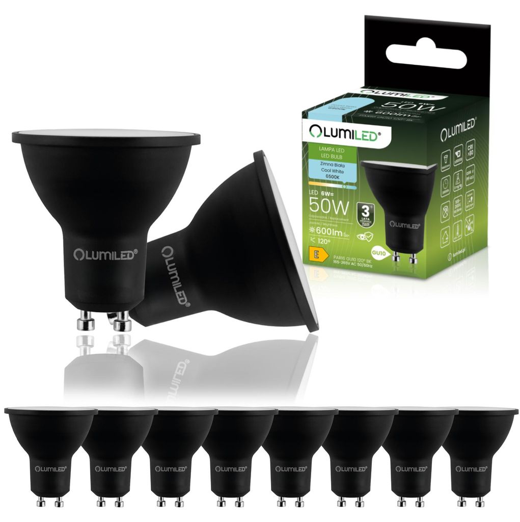 LUMILED LED Lampe GU10 6W 600lm Kaltweiß 6500K ersatz 50W Produktbild 