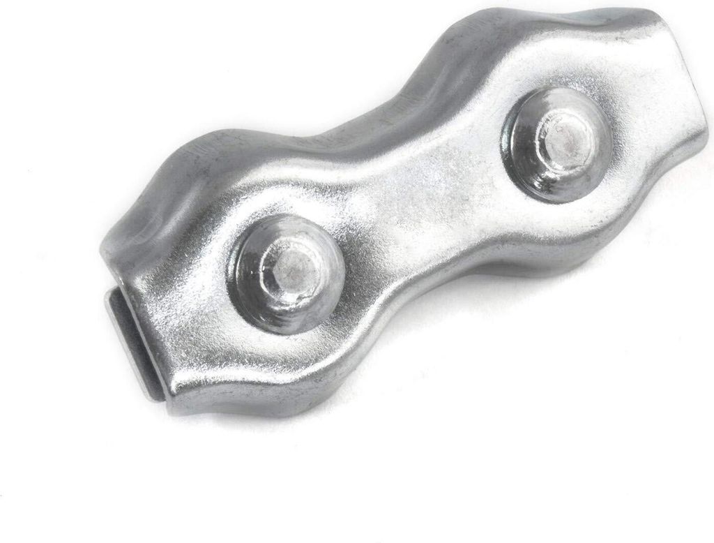 SEILKLEMMEN DUPLEX verzinkt 5mm 50 Stück Klemme Drahtseilklemme Seilklemme