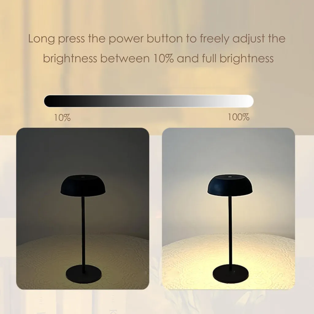 Lampe de table rechargeable USB - Solution d'éclairage sans fil tactile - 6