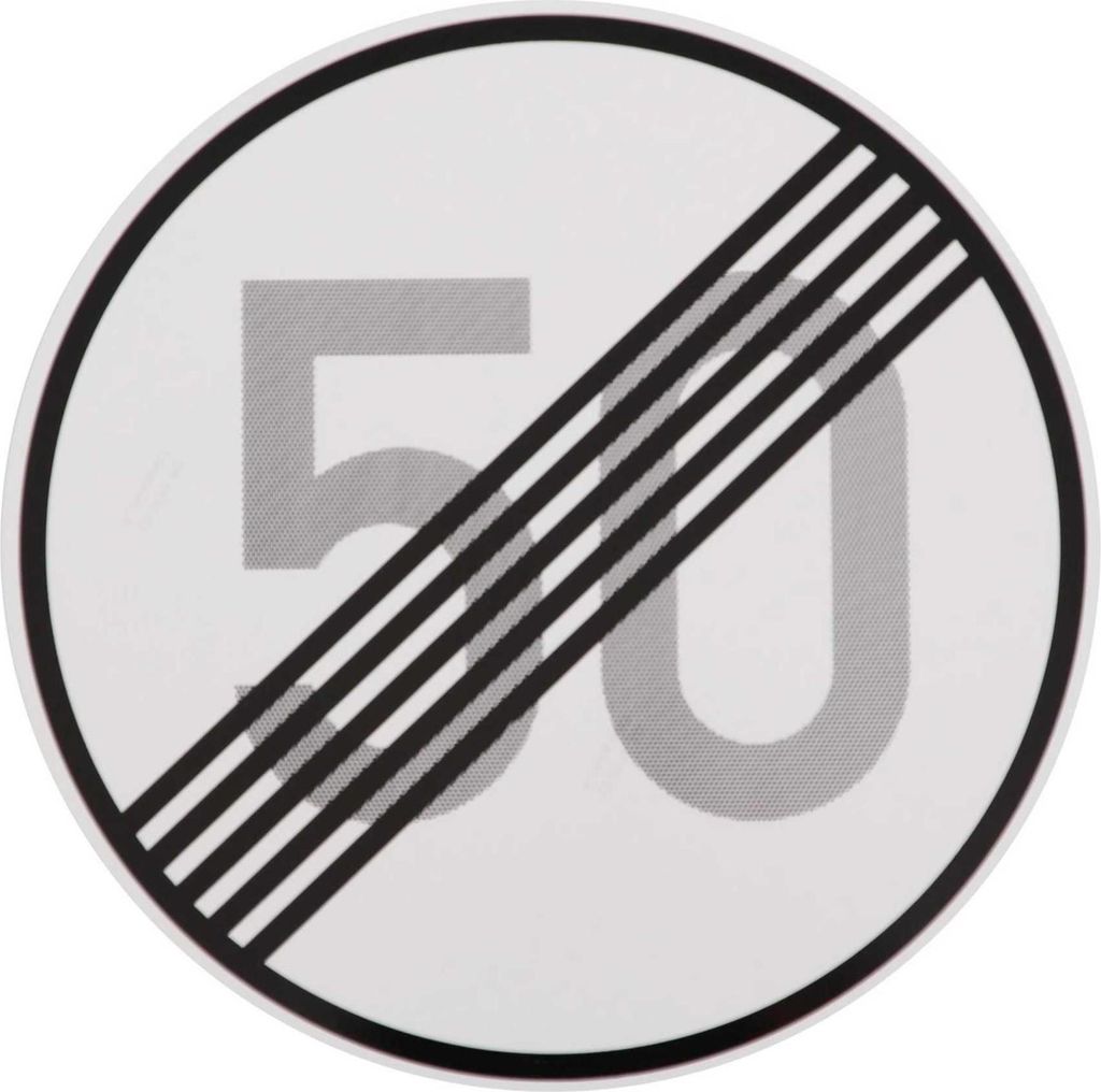 ORIGINAL VERKEHRSZEICHEN Nr. 278-50 ENDE 50 km/h RA1 Geburtstagsgeschenk Geburtstagsschild Straßenschild Verkehrsschilder Schild Schilder Straßen...
