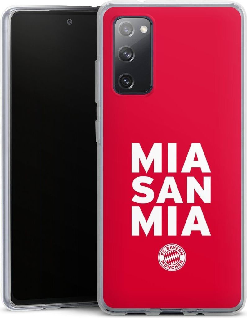 DeinDesign Handyhülle für Samsung Galaxy S20 FE 5G Silikon Hülle Case Smartphone Schutzhülle FC Bayern München FCB Mia San Mia