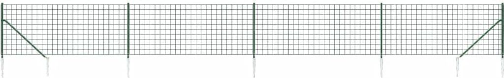 "Winteraktion" Maschendrahtzaun mit Bodenhülsen Grün 1,1x10 m - Metallzäune CC1034