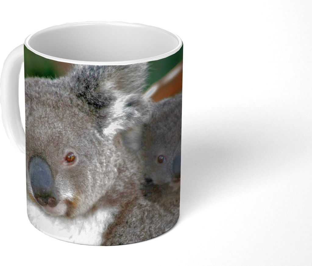 MuchoWow Tasse Kaffeetasse Kaffeebecher 350 ml Koalas - Vater - Sohn - Jungen - Mädchen Teetasse - Fototasse - Becher - Keramikbecher - Teebeche...