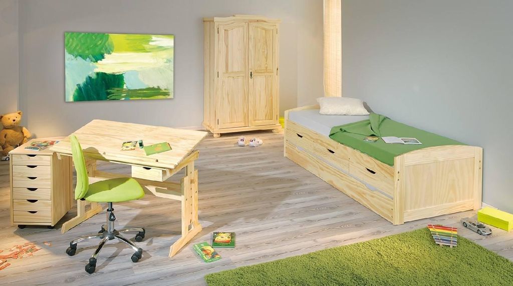 Tavullia - Einzelbett, Eichenbraun, mit Stauraum