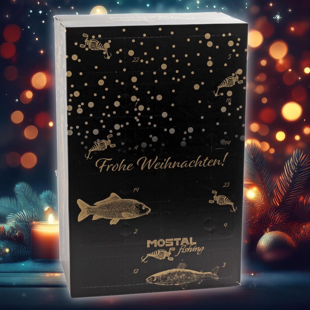 Mostal Fishing Adventskalender Allround Deluxe Weihnachtskalender Geschenk für Angler