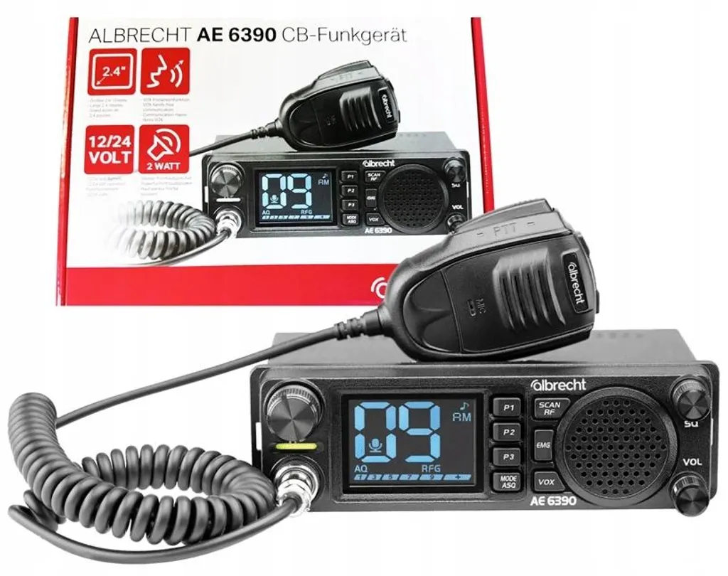 Radio CB 12V 24V Albrecht AE 6390 VOX idéale pour poids lourds