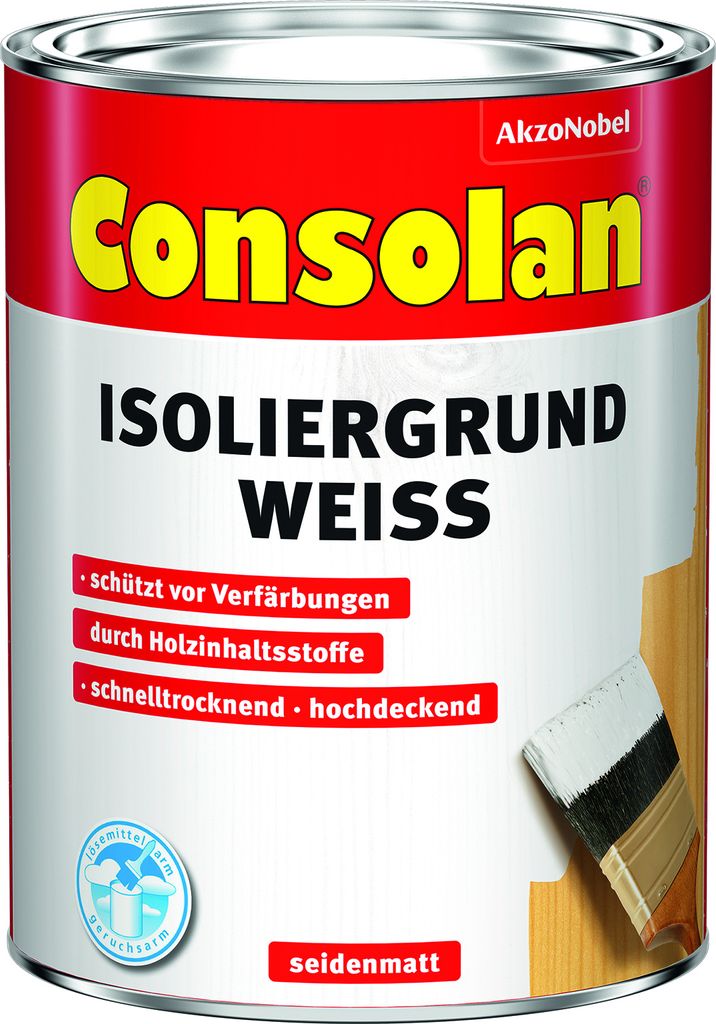 Consolan Isoliergrund, Weiß, 2,5 l Produktbild 1