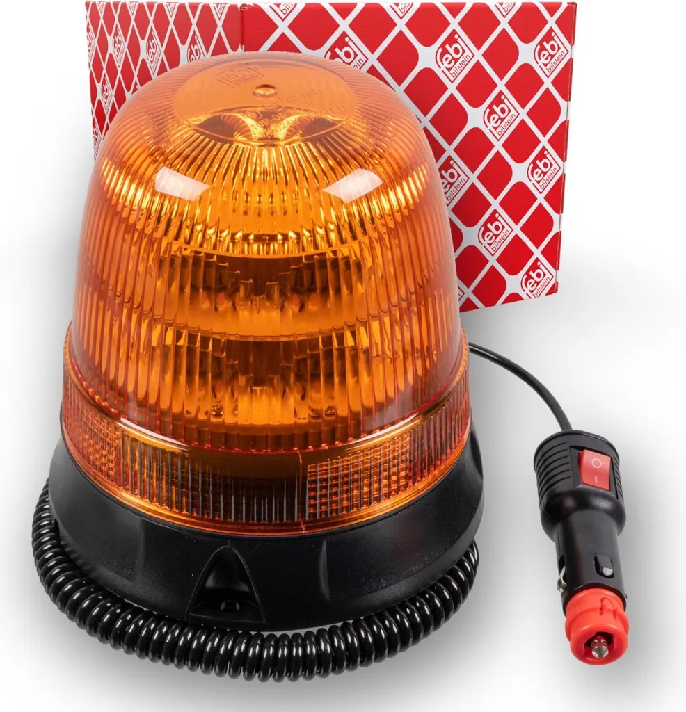 Gyrophare orange robuste 144 mm FEBI 104053 pour camion benne