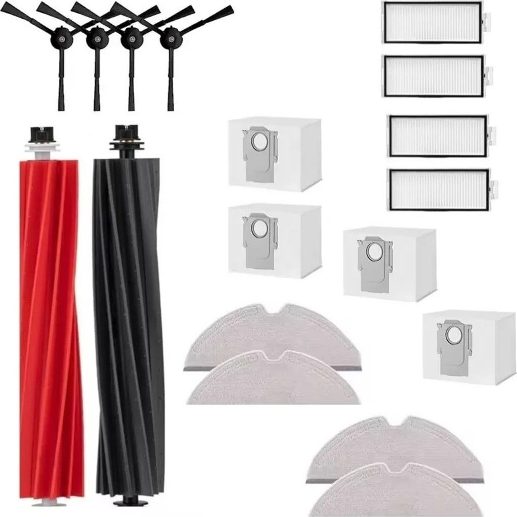 Mobilly Set mit Bürsten, Filtern, Mopps und Taschen für Roborock Q8 Max+ Q5 Pro+, 18 Stück