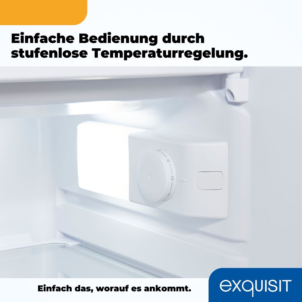 Exquisit Kühlschrank KS16-4-HE-040E inoxlook | Nutzinhalt: Produktbild 9