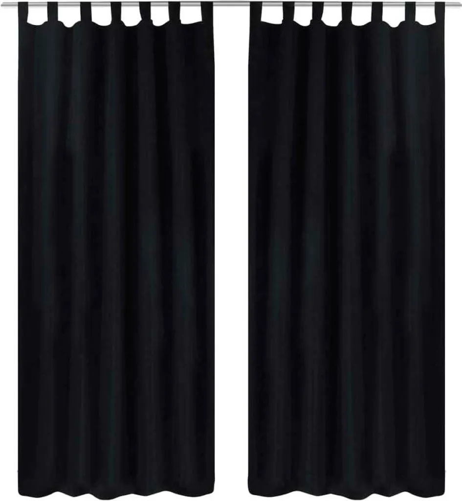 2 Tende Design 140x245 cm Nero Raso - Offerta Tende e Tendaggi 2025