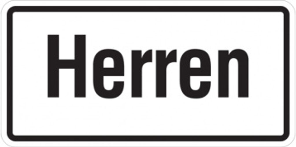 Dreifke WC-Schild, Herren, Folie, 50 x 100 mm, Folie selbstklebend 1 Stk.