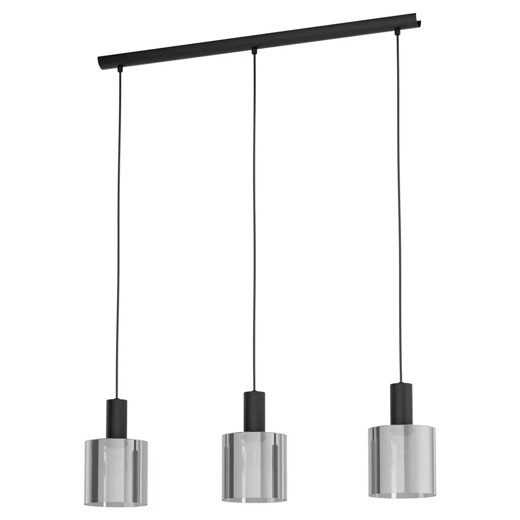 Lustre noir GOROSIBA Eglo 98753 avec 3 douilles E27 style épuré