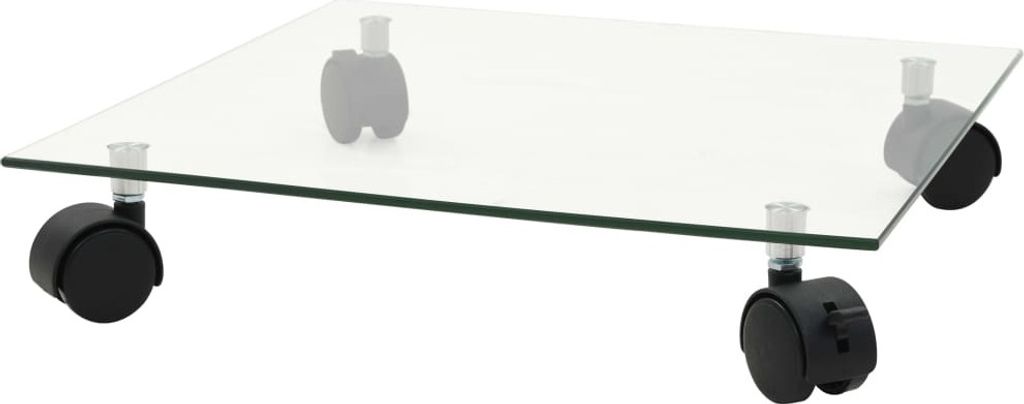 vidaXL Supporto per piante con rotelle 2 pezzi vetro Immagine del prodotto 