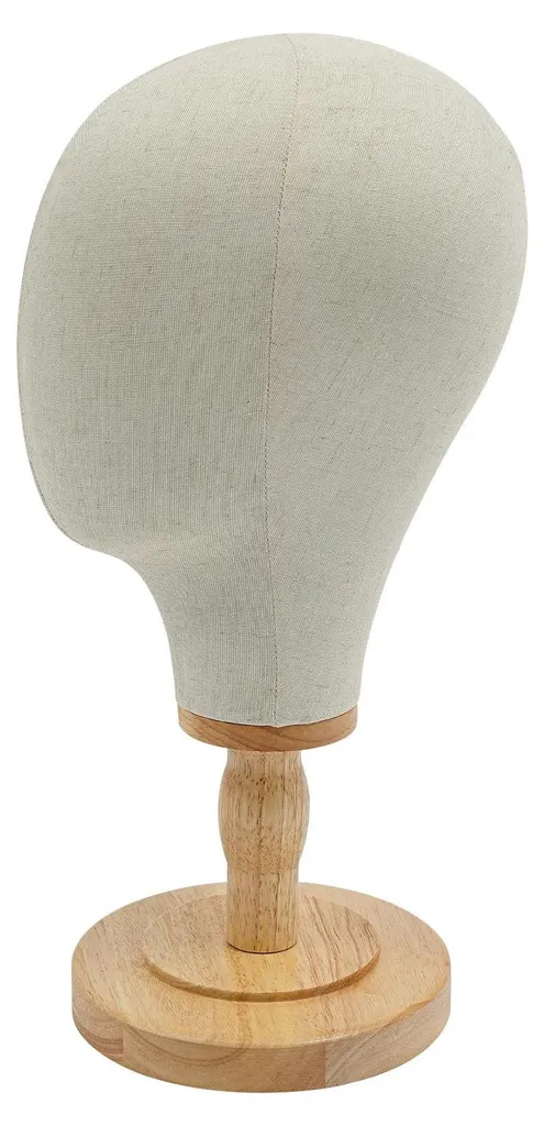Buste d'exposition pour chapeaux et perruques - Support design 40 cm lin - 4