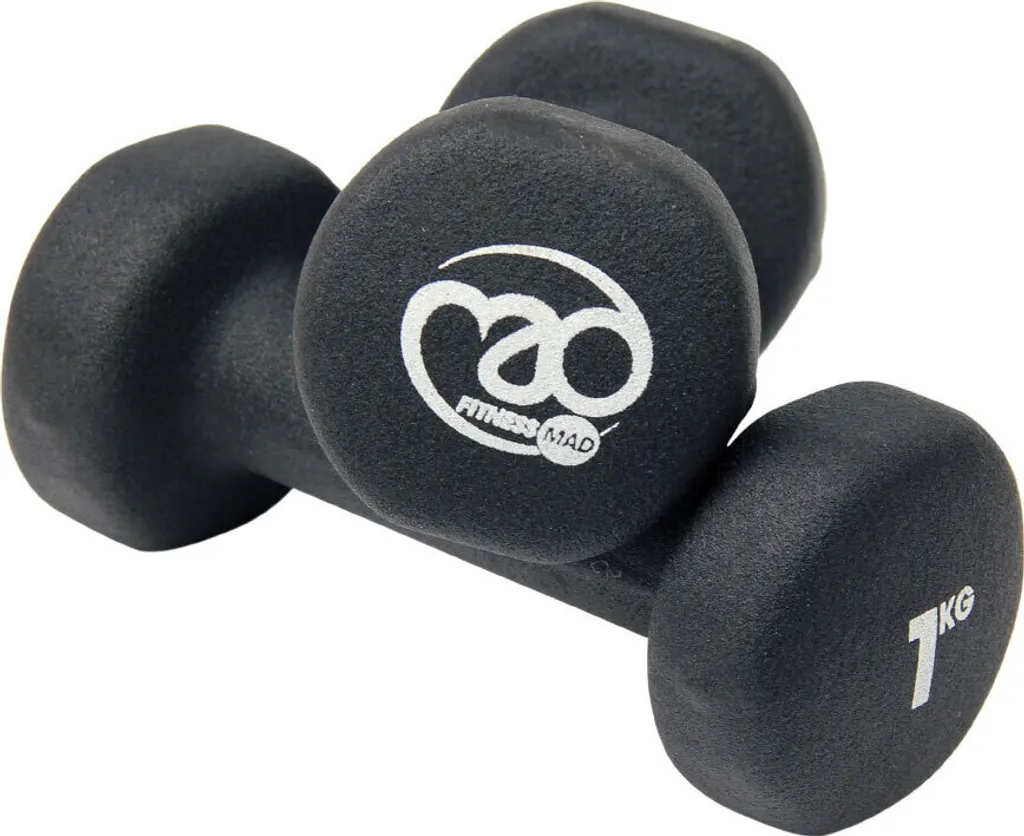 Haltères 5 kg Fitness Mad MQ676 - Musculation sans Douleur Pack de 2 Noir