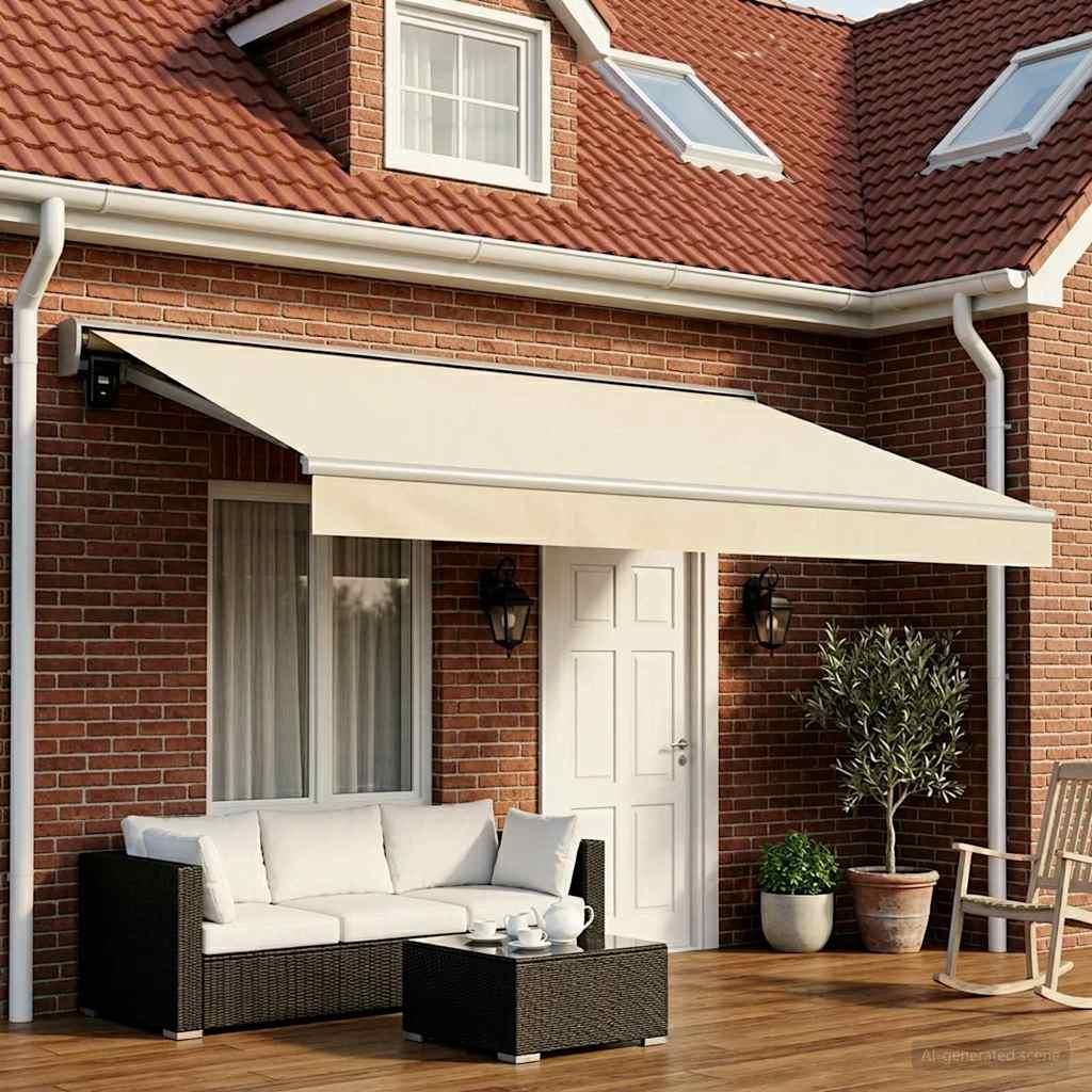 vidaXL Markisenersatzstoff Creme 500 x 300 cm Polyester Produktbild 