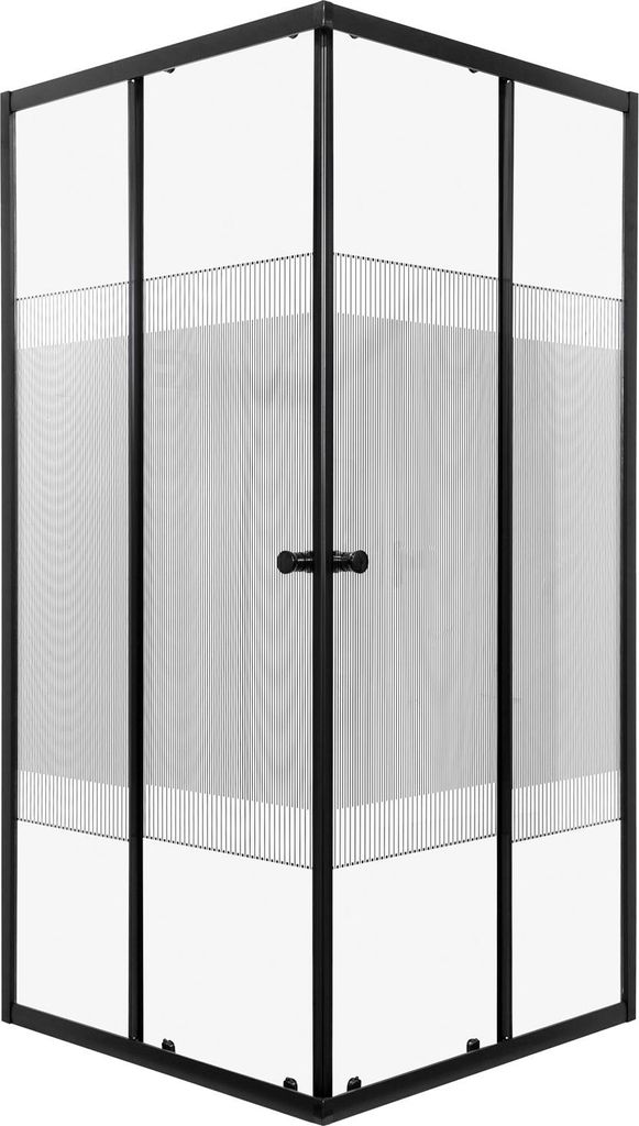 Kerra Xenia SQ Black 80x80 Duschkabine ohne Duschwanne, Produktbild 