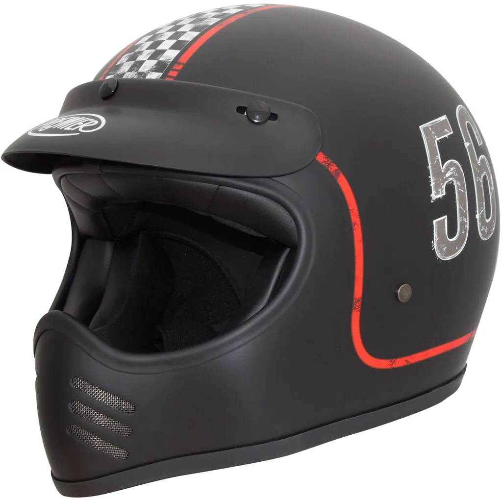 Casque Motocross Premier Trophy MX FL 9 BM - Taille S Style Rétro Vintage