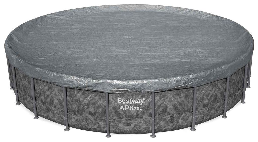 Bestway® Winterfeste Premium-Abdeckplane Ø 671 cm, grau, Produktbild 