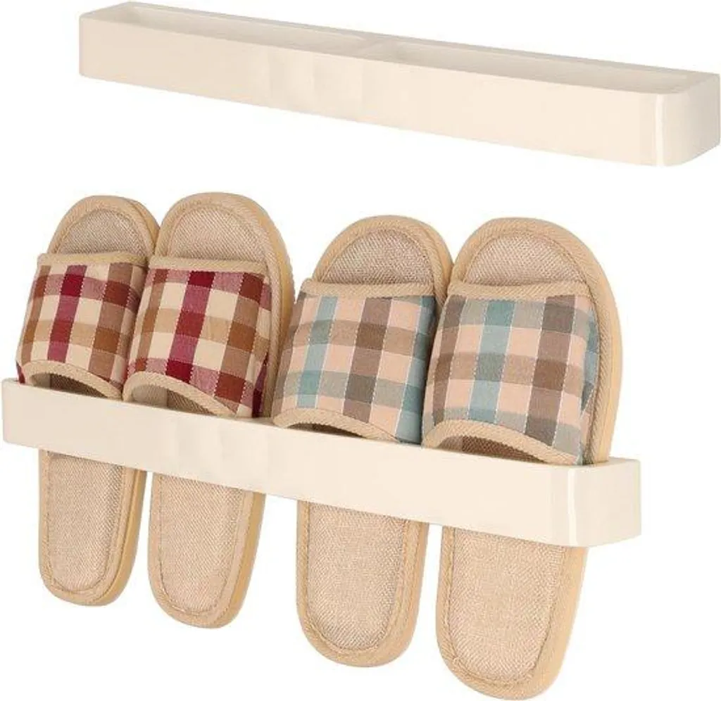 Étagères à chaussures murales adhésives (lot de 2) - Plastique ABS