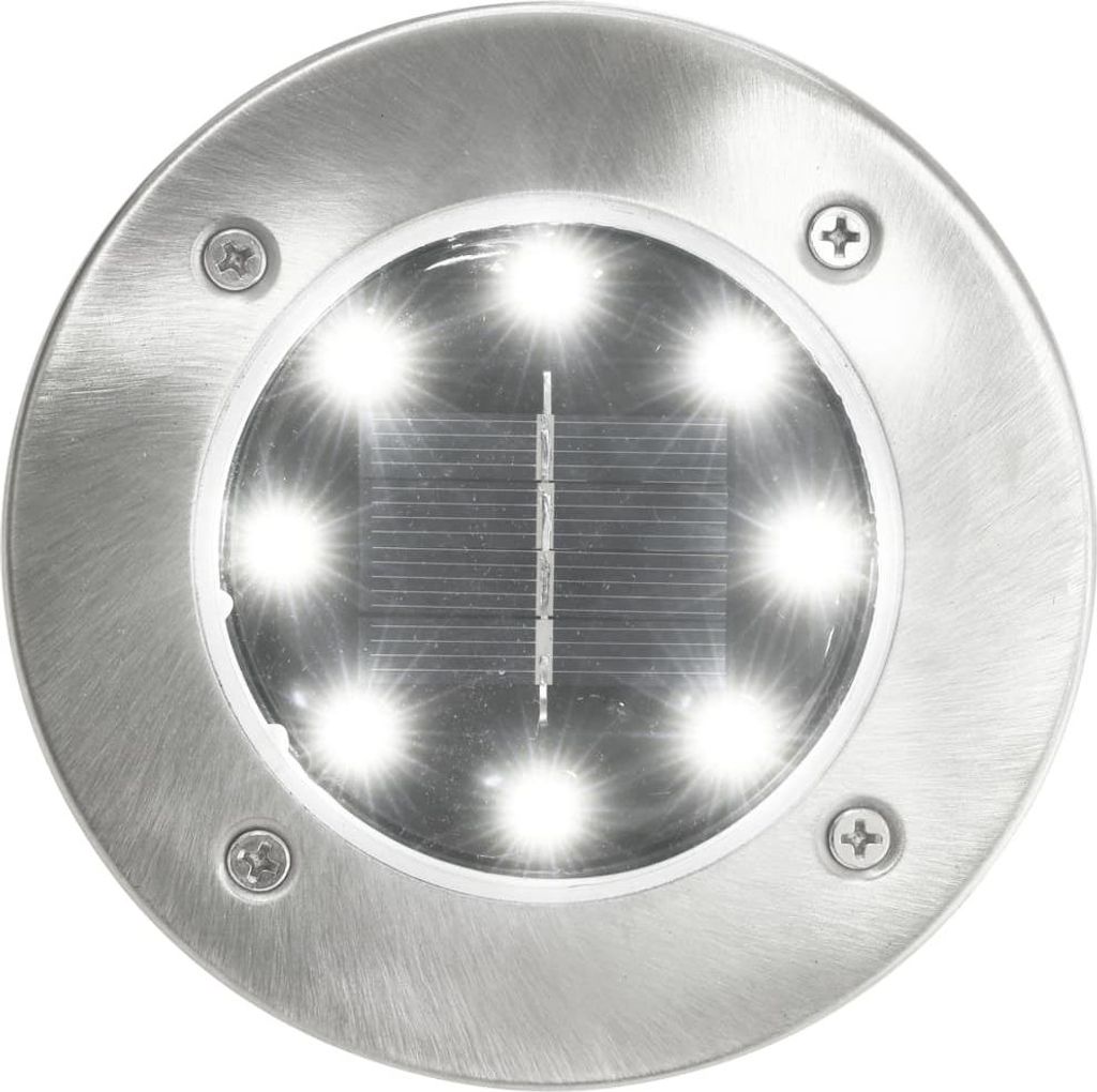 vidaXL Solárne zemné svietidlá 8 ks LED biela Obrázok produktu 