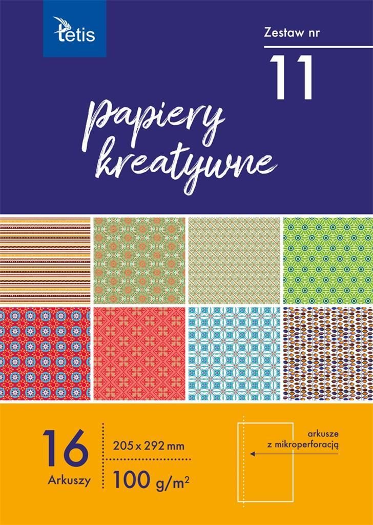 Kreativ-Papiere A4/16K Satz mit 11 Stück