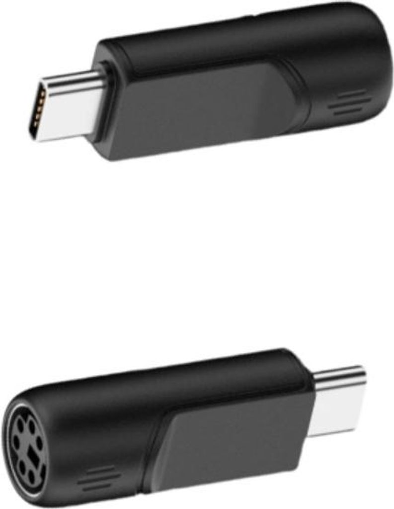INF PS2 zu Type-C Adapter 2er Set ABS schwarz Länge 3.67cm Breite 1.2cm für Tastatur und Maus