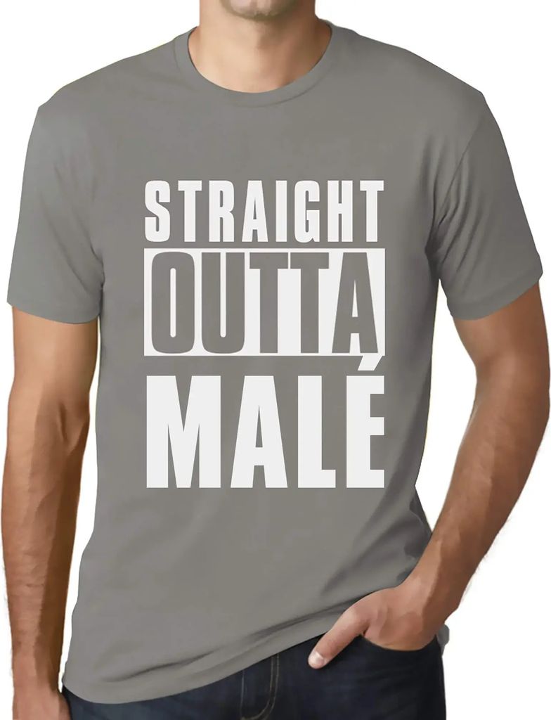 Herren Grafik T-Shirt Direkt aus Malé – Straight Outta Malé – Öko-Verantwortlich Vintage Jahrgang Kurzarm Lustige Druck Geburtstag Geschenk ...