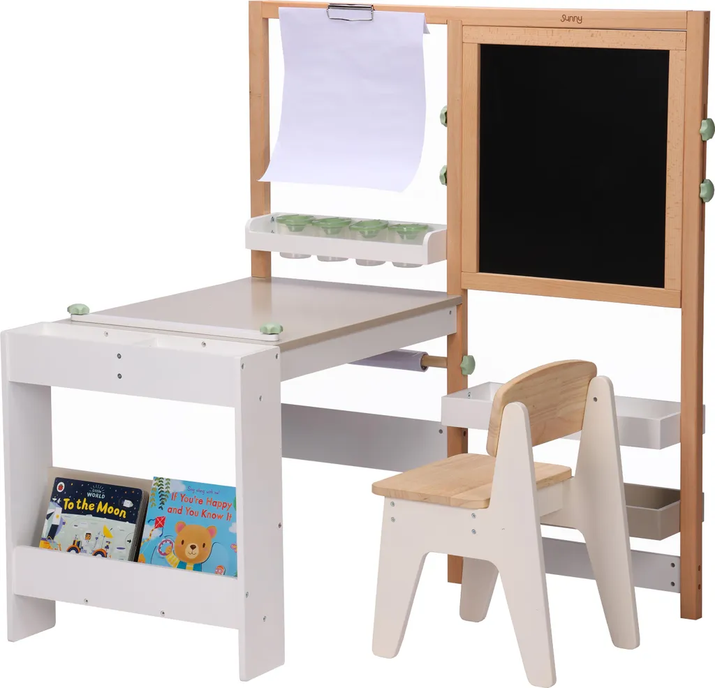 Table de jeu avec rangement pour chambre d'enfant propre et rangée
