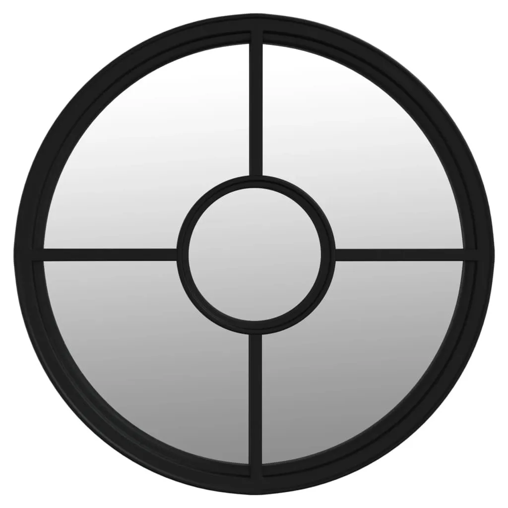 Specchio Rotondo Nero vidaXL 40x4 cm | Design Industriale da Esterno