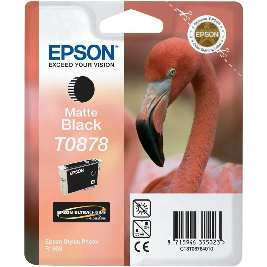Cartouche Epson T0878 noir mat C13T08784010 d'origine Epson