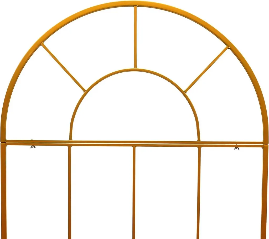 Arche de mariage dorée en forme de tonneau 100 cm support métal robuste - 10
