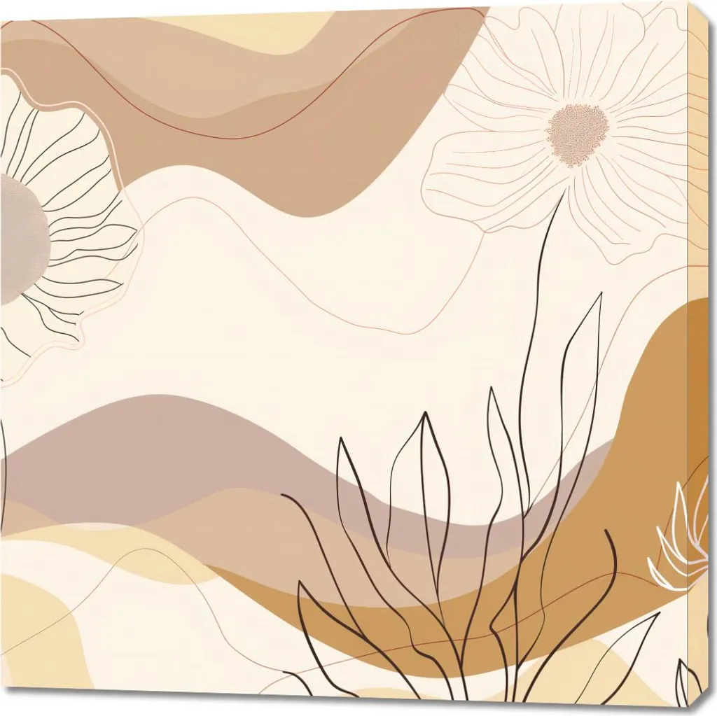 Tableau 90x90 cm Virtuosité Florale : Habillez vos Murs Vides avec Style