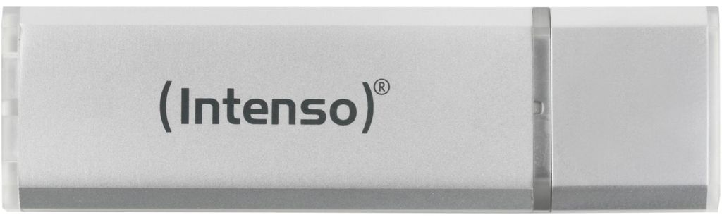 Intenso Alu Line USB 2.0 mit Kappe, 16 GB, silber Produktbild 